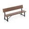 72 Inch Extra Long Bench with All-Weather HDPE Seat & Back for Yard Garden Porch